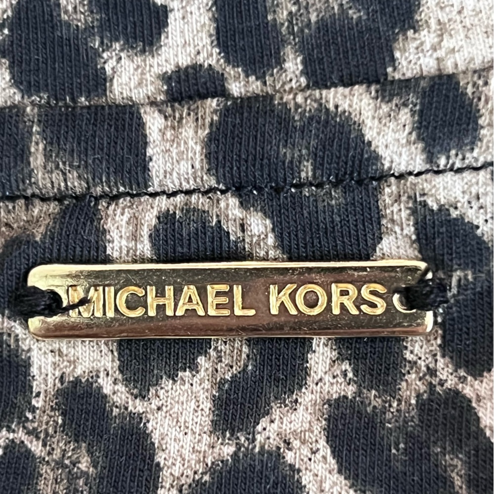 MICHAEL Michael Kors Leopard Print T-Shirt Dress with Side-Ruching Size Med NWT - Picture 10 of 14
